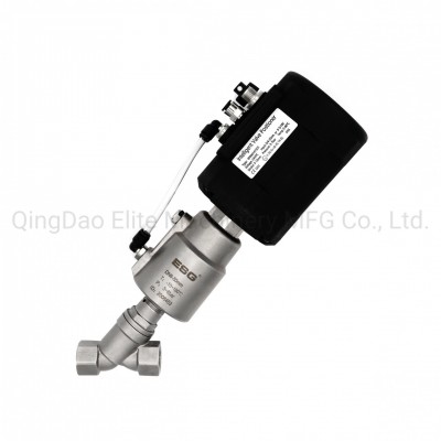 Stainless Steel Pneumatic Actuator Angle Seat Valve with Welding Ends