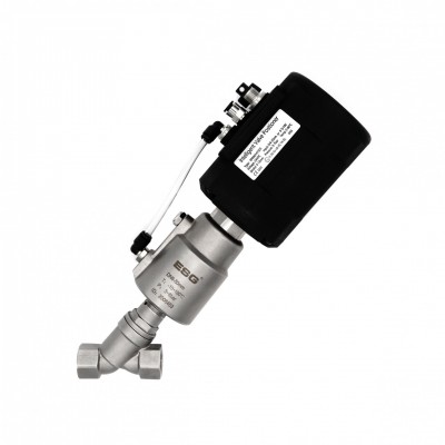 Esg DN15-DN80 Welding Stainless Steel Pneumatic Angle Seat Valve