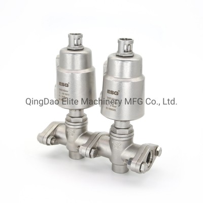 Stainless Steel Welding Connection Pneumatic Angle Seat Valve DN20