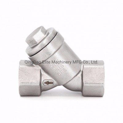 DN10 Stainless Steel Y Type Spring Check Valve